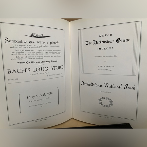 WW II era,  HACKETTSTOWN NJ HIGH SCHOOL YEAR BOOKS - Picture 16 of 16